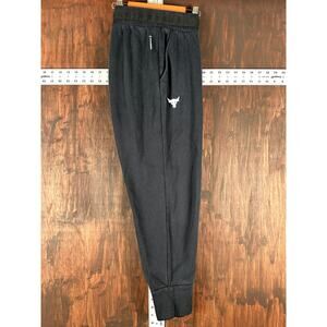 Project Rock Under Armour Jogger Fleece Sweat Pants Black Womens Large Activewea